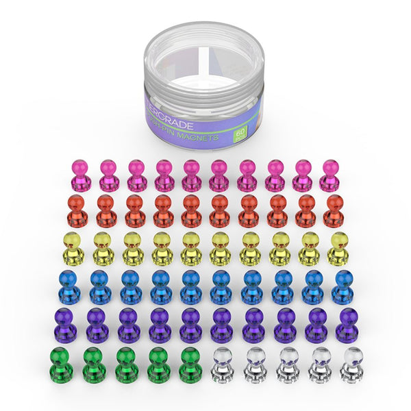Pack of 60 push pin magnets