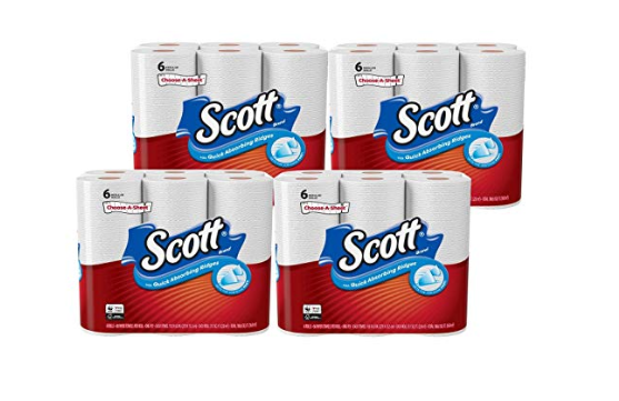 24 rolls of Scott paper towels