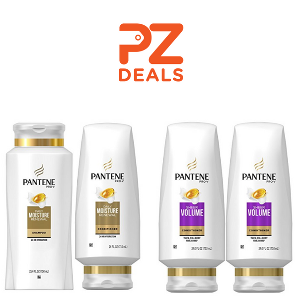 2 Bottles of (25 oz) Pantene Moisturizing Shampoo or Conditioner on Sale