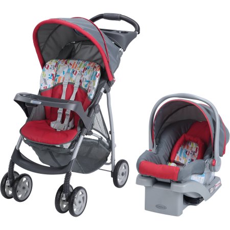 Graco LiteRider Click Connect Travel System, with SnugRide Infant Car Seat