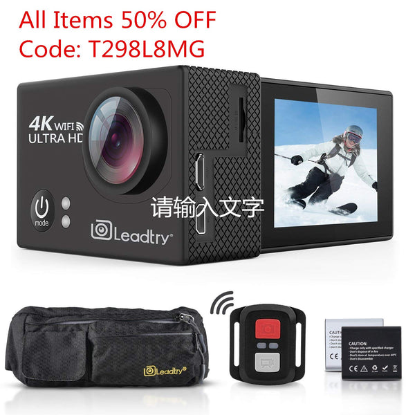 Full 4K Wi-Fi Sports Camera With Bag And 2 Batteries