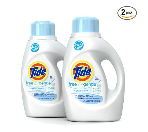 2 botellas de detergente Tide