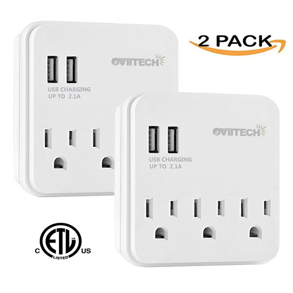 Paquete de 2 protectores contra sobretensiones de salida múltiple