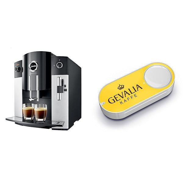 Jura IMPRESSA C65 Automatic Coffee Machine, Platinum & Gevalia Dash Button