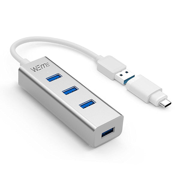 4 Port USB Hub with Adapter Converter