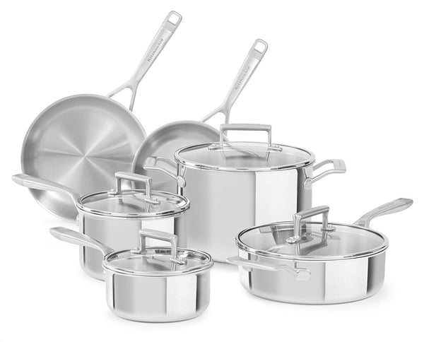 Juego de utensilios de cocina de tres capas KitchenAid de 10 piezas