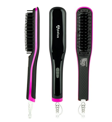 Hair straightening brush