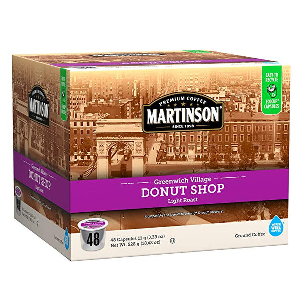 Martinson Single Serve Coffee Capsules, Donut Shop, 48 Count
