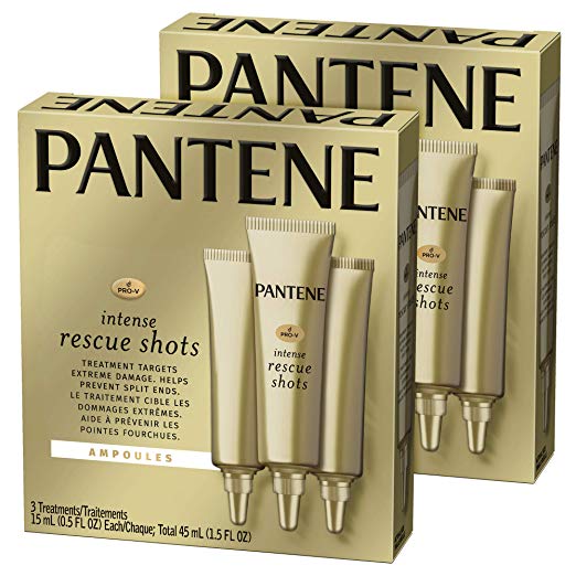 2-Pack 3-Count Pantene Rescue Shots Hair Ampoules Treatment