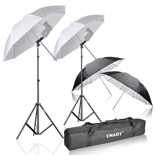 Kit de paraguas con flash y flash de cámara con doble apagado para estudio fotográfico