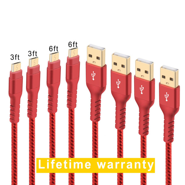 Paquete de 4 cables micro USB