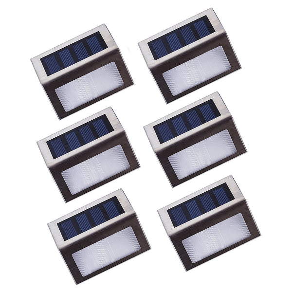 Pack of 6 solar outdoor LED lights