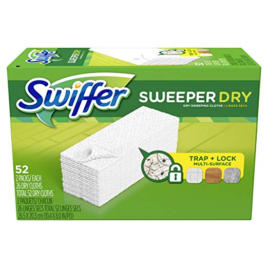 Almohadillas de recambio para barrido de trapeador seco Swiffer Sweeper de 52 unidades