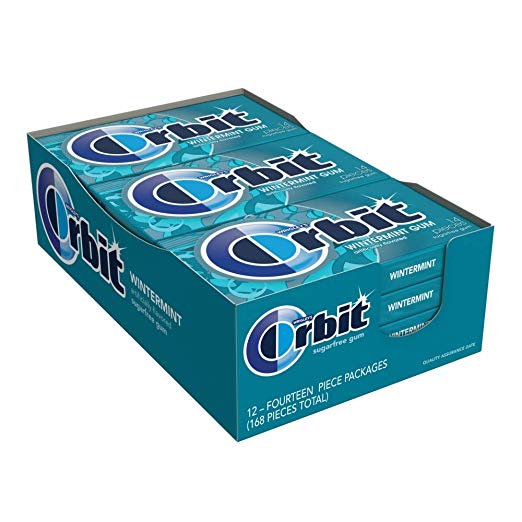 Orbit Wintermint Sugarfree Gum, 12 packs