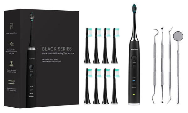 79% Off Ultrasonic Toothbrush w/ 8 Dupont Brush Heads and Dental Kit