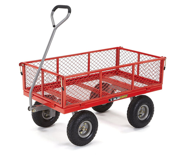 Gorilla Carts Steel Utility Cart with Removable Sides