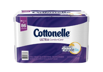 36 family rolls of Cottonelle toilet paper