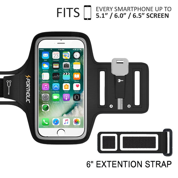 Sport armband with extension strap