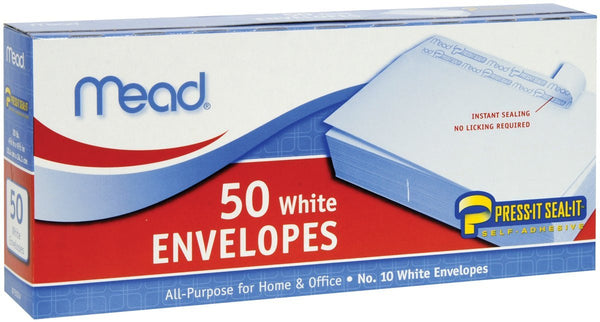 50 Mead white envelopes