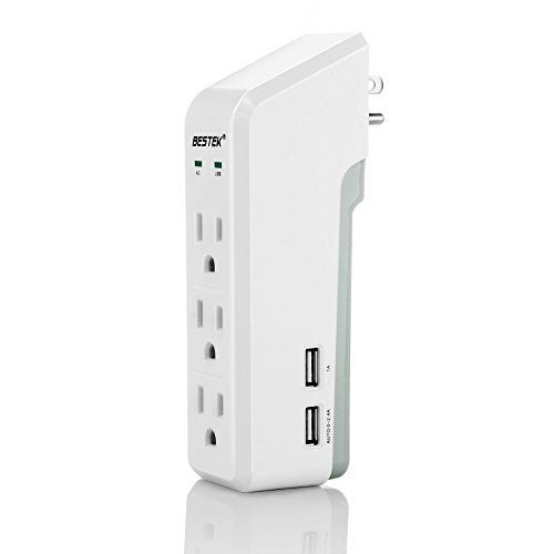 3-Outlet Charger Power Strip with 4 USB Charging Station