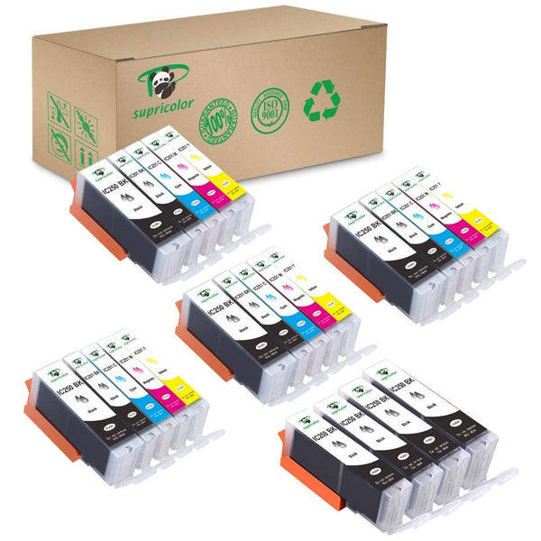 Paquete de 24 cartuchos de tinta Supricolor PGI-250XL CLI-251XL (4 juegos + 4 paquetes)