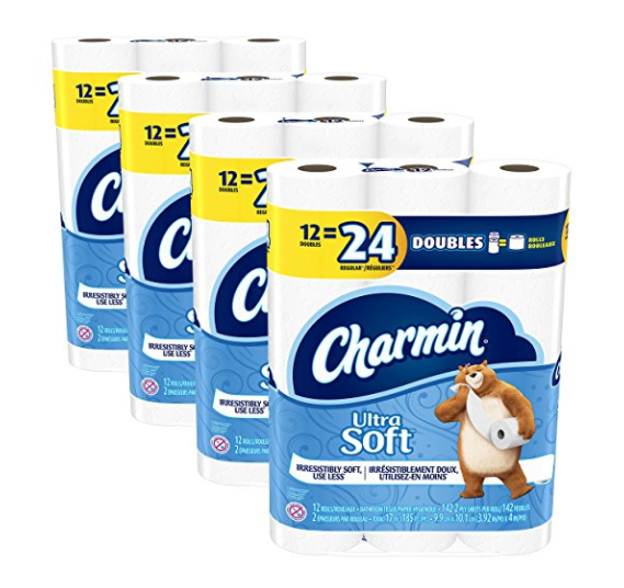 48 rolls of Charmin ultra soft toilet paper