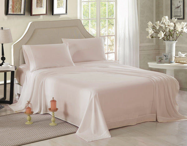 Ultra soft microfiber embroidered bed sheet set, queen