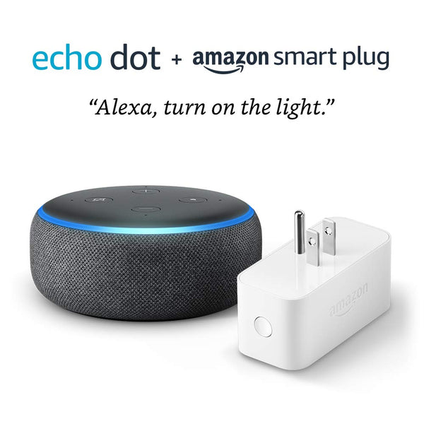 Echo Dot (3rd Gen) bundle with Amazon Smart Plug - Charcoal