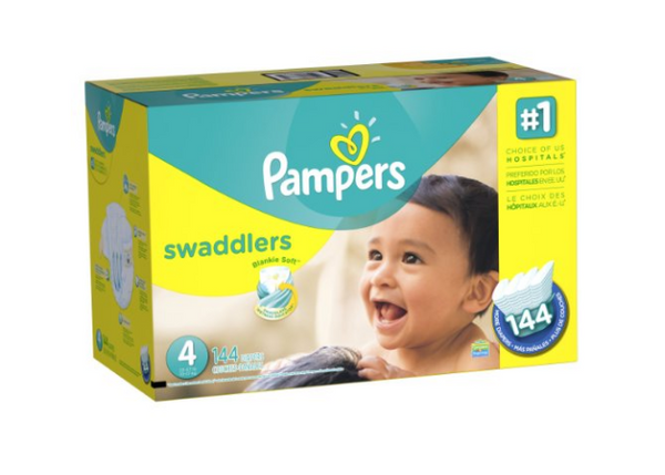 Pampers Swaddlers Diapers, Size 4, (144 Count)