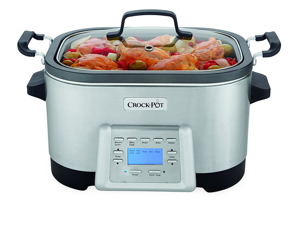 Crock-Pot Olla de cocción múltiple 5 en 1 de 6 cuartos con olla interior antiadherente