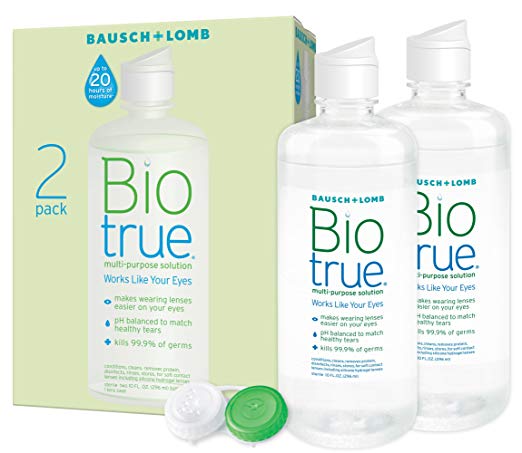 Pack Of 2 Biotrue Contact Lens Solution for Soft Contact Lenses