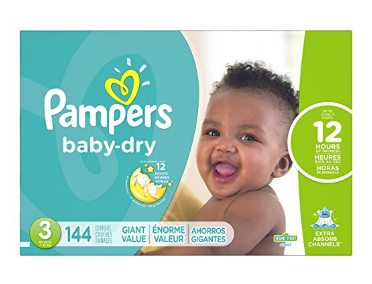 144 size 3 Pampers diapers