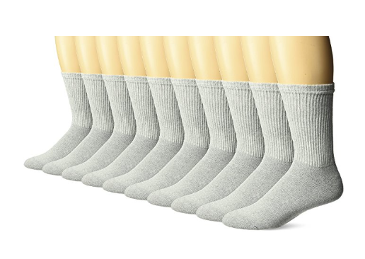 10 Pairs of Gildan Men's Crew Socks