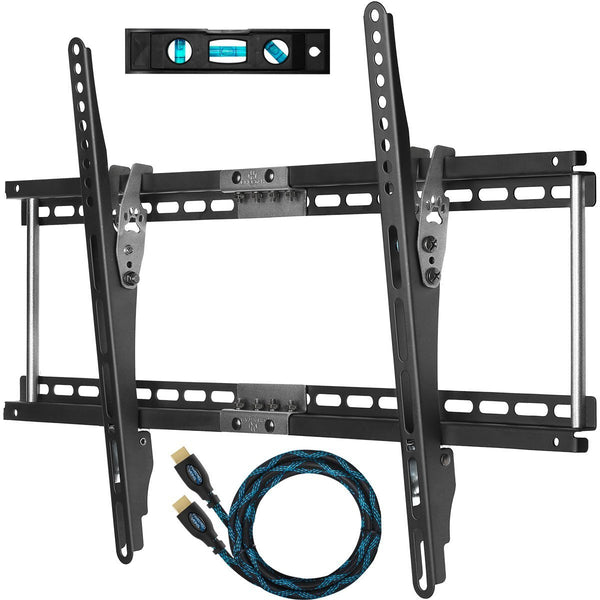 TV Wall Mount with 10-feet Braided HDMI Cable + a 6-Inch 3-Axis Magnetic Bubble