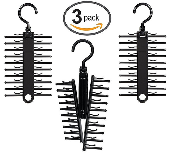 Pack of 3 tie rack organizers