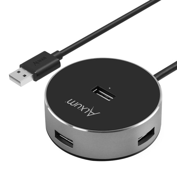 4-Port USB Data Hub with Built-in Long Cable