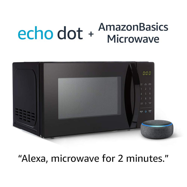 Microondas AmazonBasics con Echo Dot (3.ª generación)