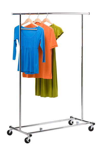 Honey-Can-Do Collapsible Commercial Garment Rack with Wheels