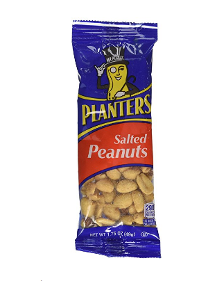 12 bags of Planters salted peanuts