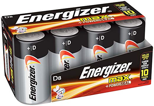 Pilas alcalinas D Energizer Max de 8 unidades