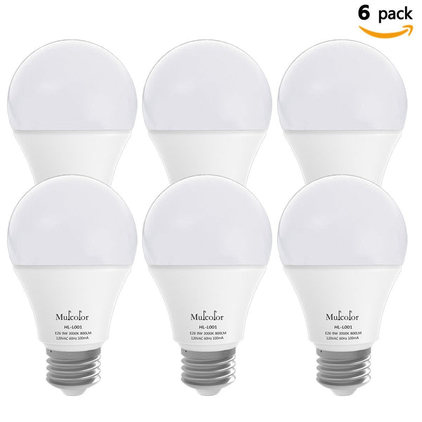 Pack of 6 LED light bulbs