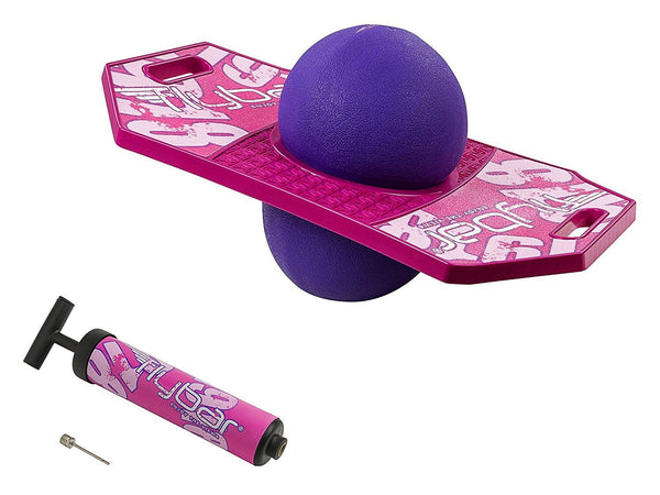Tabla de trucos Flybar Pogo Ball con cinta de agarre y bomba de bola para niños