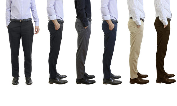Pantalón slim fit de hombre con cinturón.
