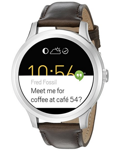 Fossil Brown Leather Smartwatch