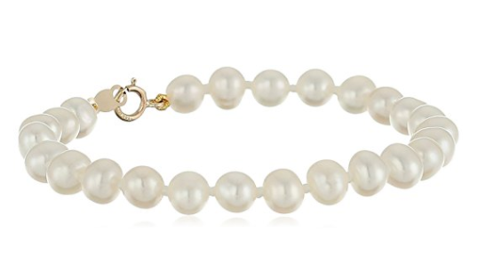 14k Yellow Gold Baby Freshwater Cultured Pearl Bracelet