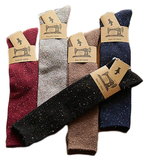 5 pairs of Lovely Annie women's knee high socks