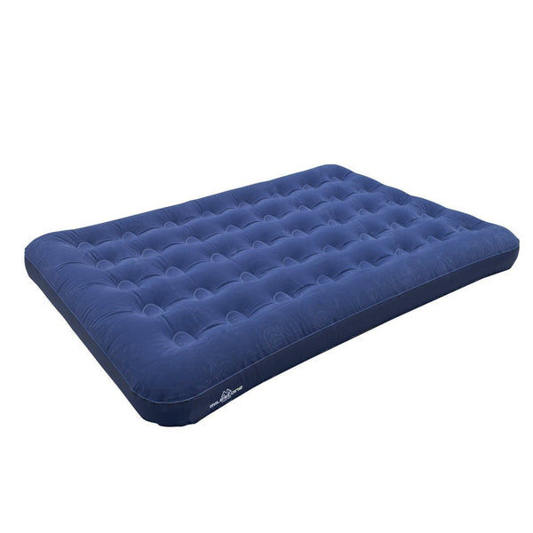 Double Flocked Air Mattress Bed