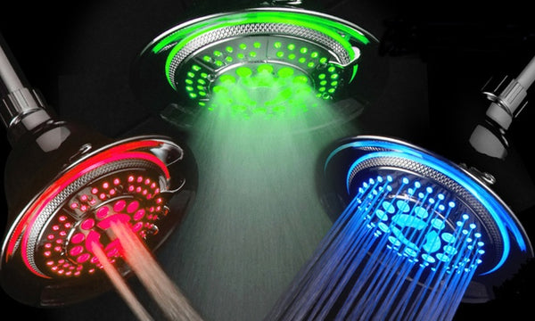 DreamSpa Color-Changing Chrome-Face 5-Setting LED Showerhead