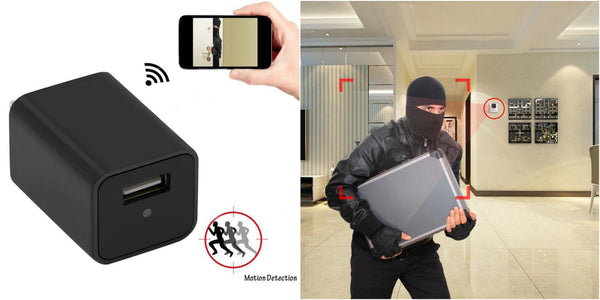 Hidden spy camera USB charger