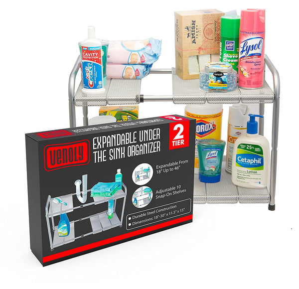 2 tier expandable under sink organizer